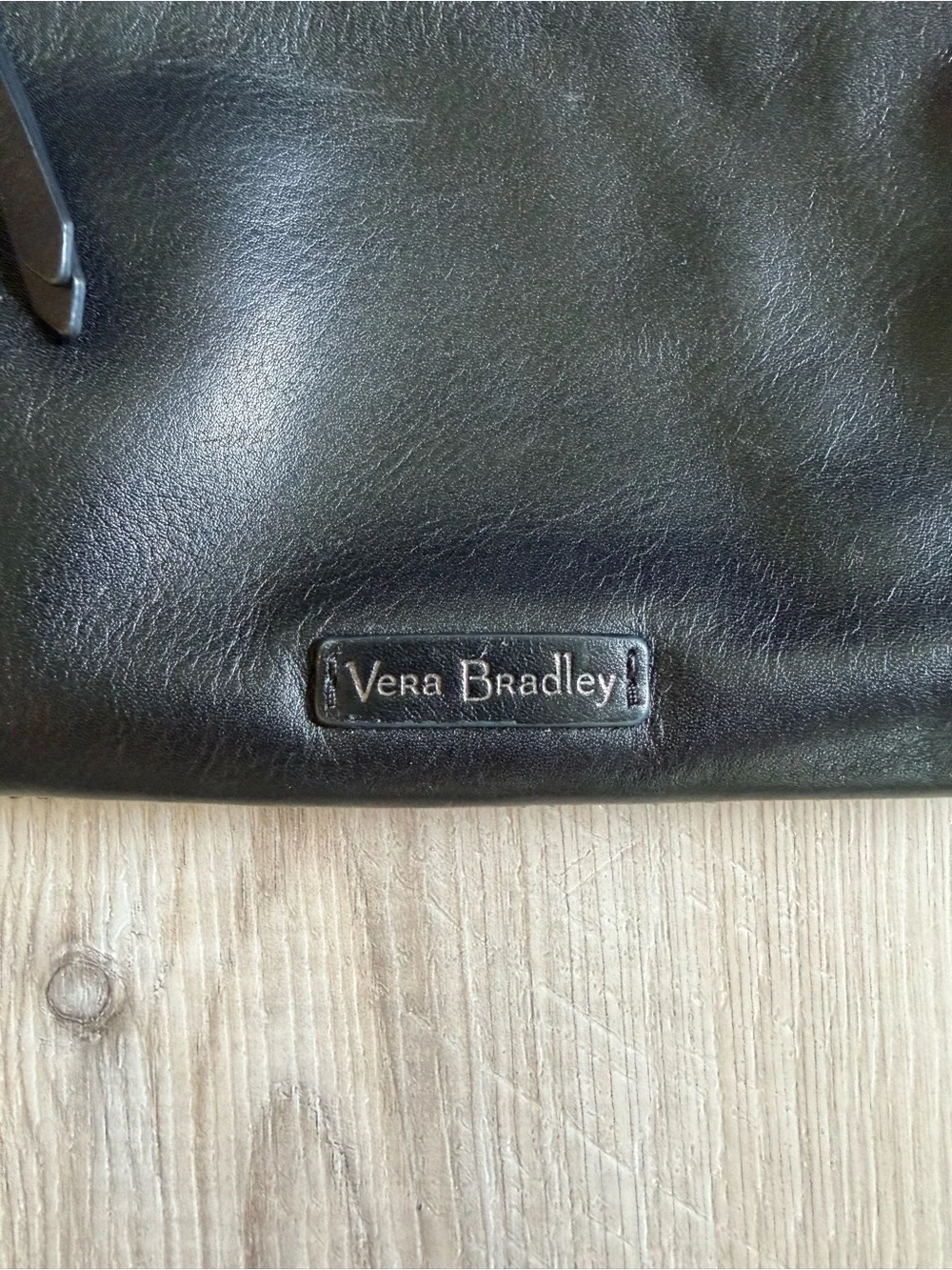 Vera Bradley Carry-All Black Quilted Leather Crossbody Purse